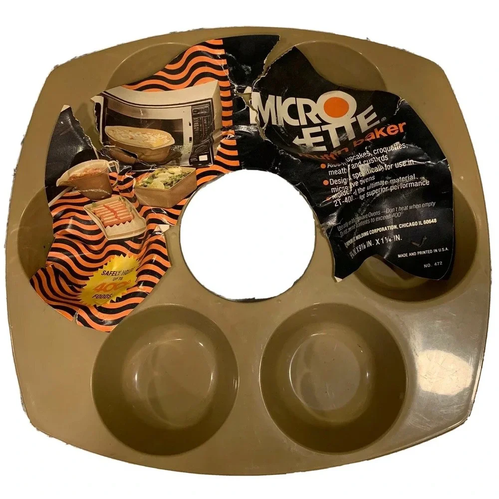 Vintage New Micro-Ette Muffin Baker Half Dozen Kitchenware Bakeware Cook Cupcake